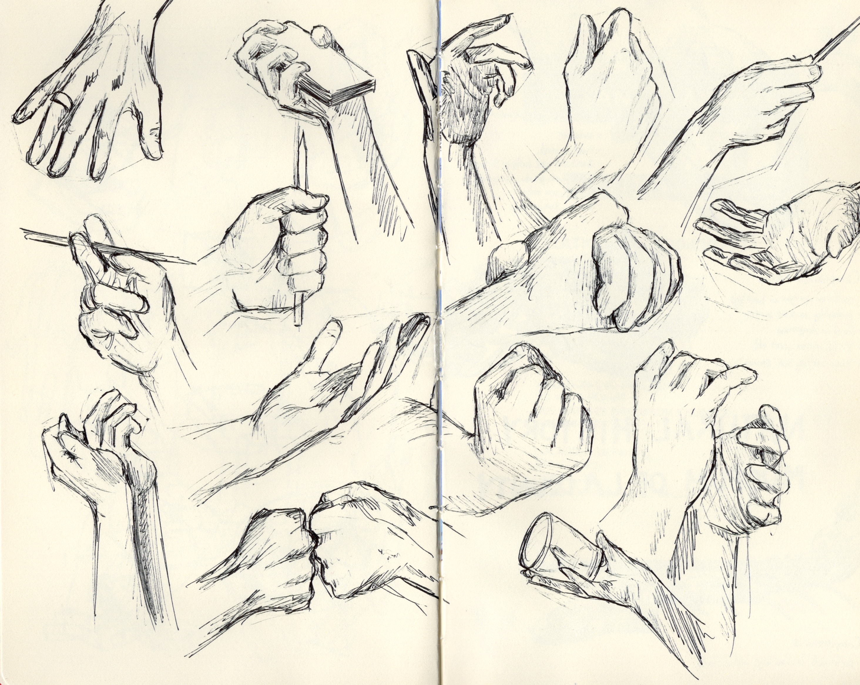A collection of hand sketches