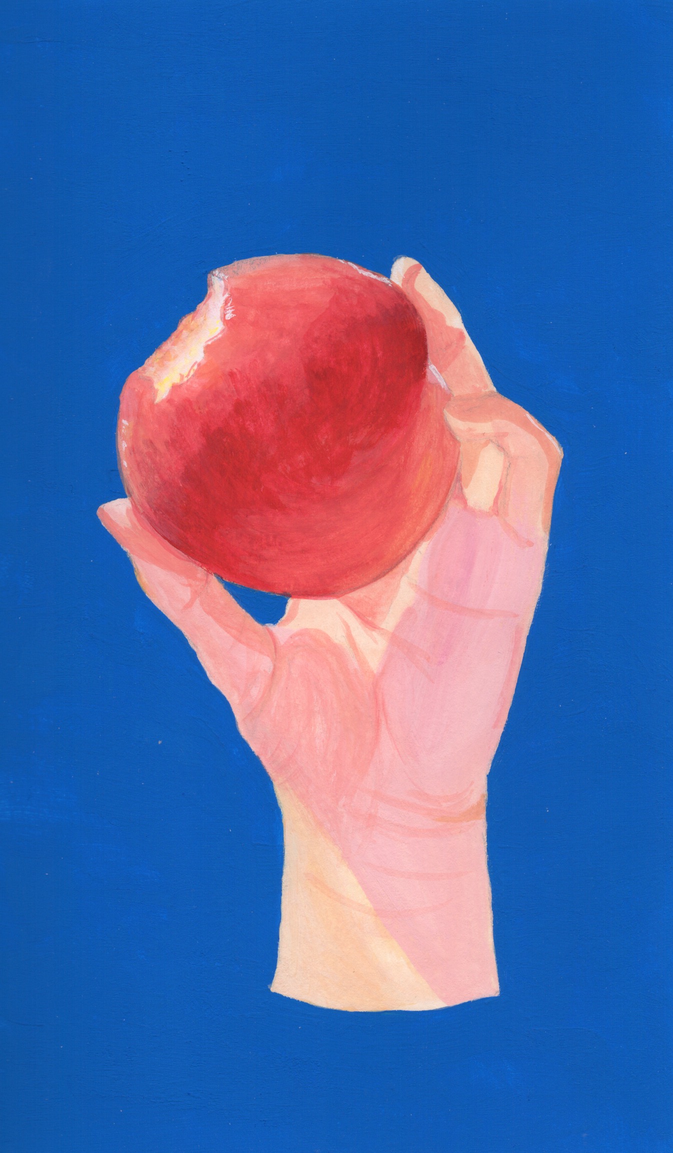 A painting of Peach in Gouache
